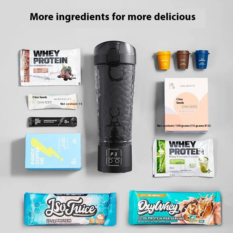 Automatic Mixing Cup 3 Speed Power Electric Shaker Cup For Milkshake Coffee Protein Powder Fitness  Shaker Cup Kitchen Outdoor