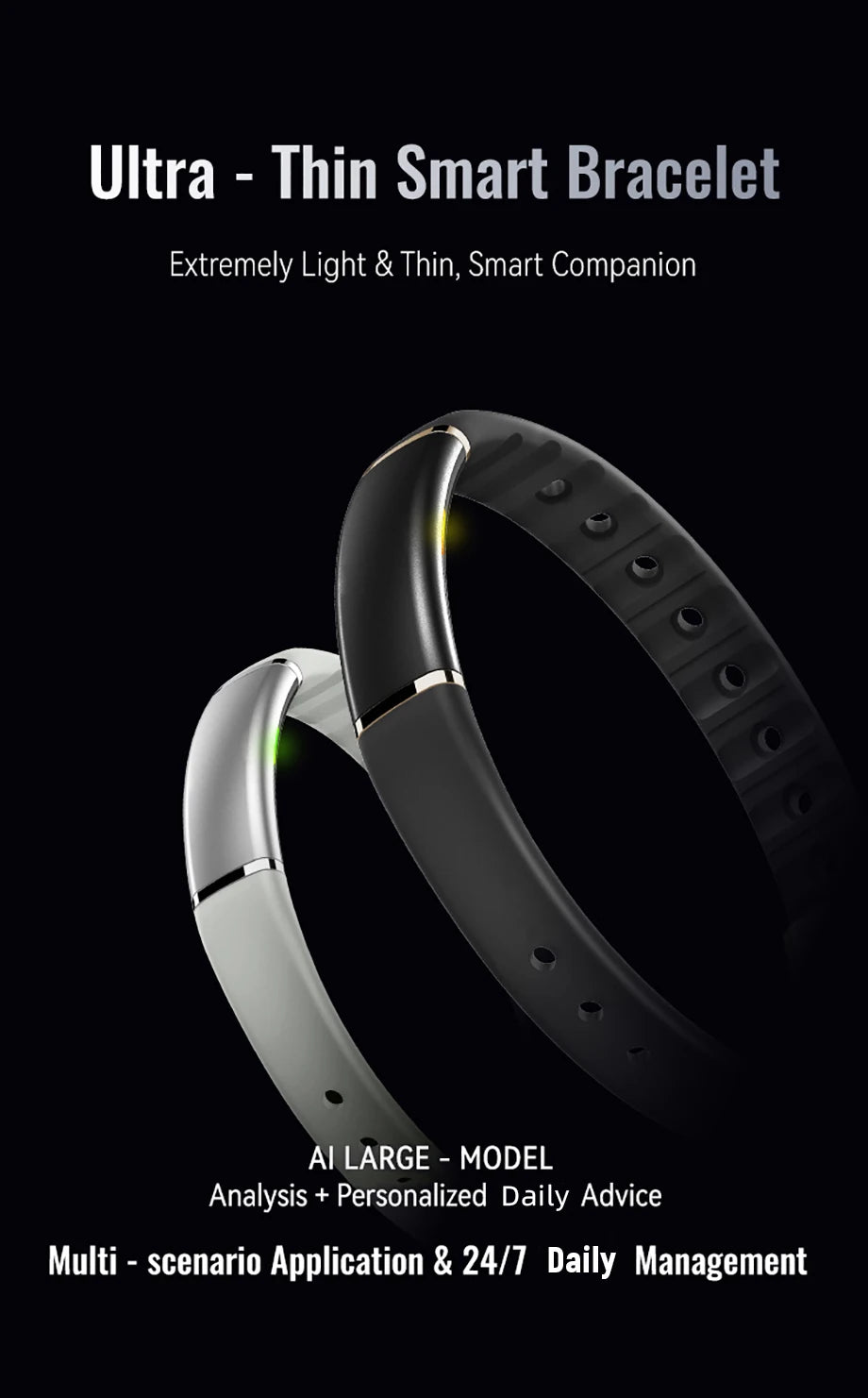 LIGE No Screen Smart Bracelet Blood Oxygen Health Monitor Watches Waterproof Sports Fitness Women's Smart Watch for Android ios
