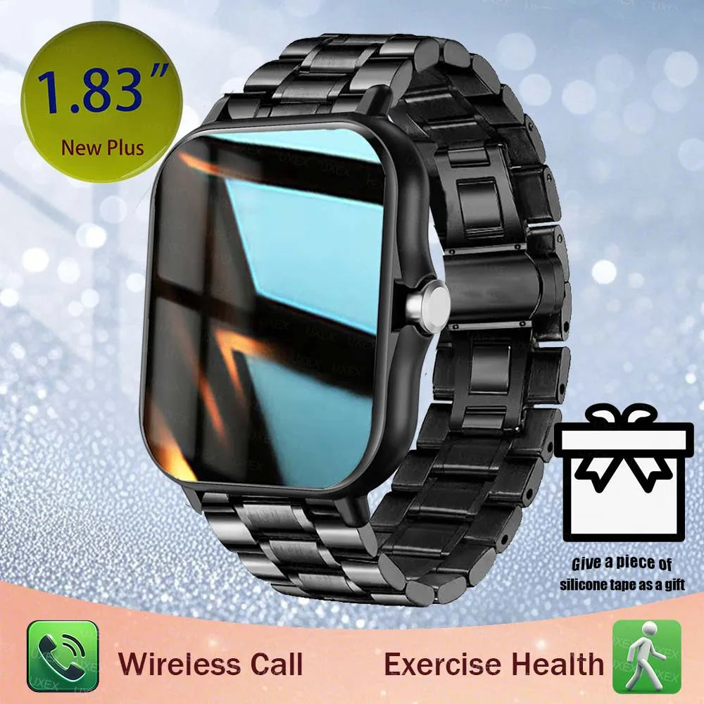 1.83'' Sports Smart Watch Fitness Clock Health Monitor Waterproof Smartwatch Wireless Call Watches For Men Women Android Ios New