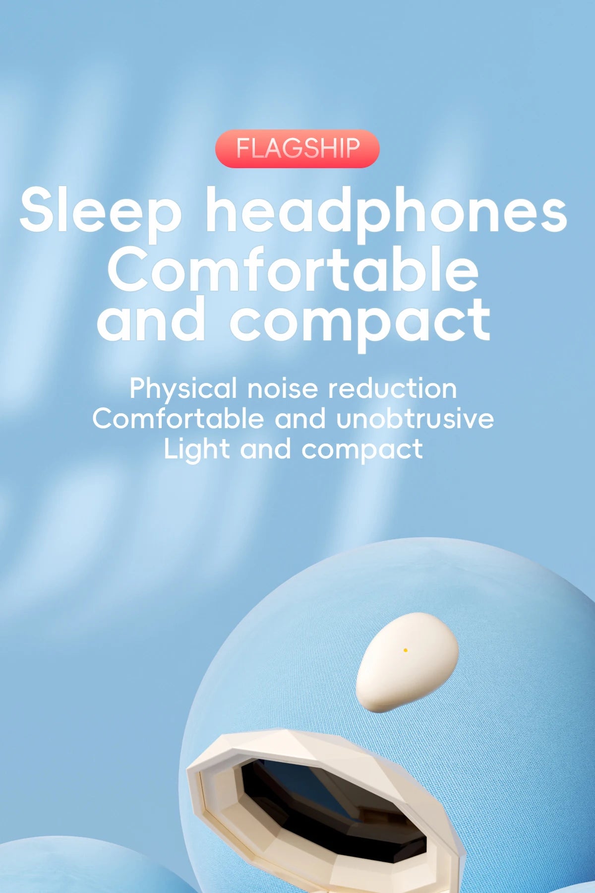 Mini Wireless Bluetooth Headset In Ear Sleep Earbuds Work Invisible Noise Reduction Headphones HD HIFI Sleeping Earphones
