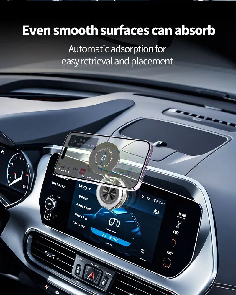 Magnetic Phone Holder for Car - Upgraded 360° Vacuum Magnetic Phone Holder for Your Car/Gym/Mirror Mount for iPhone & Android