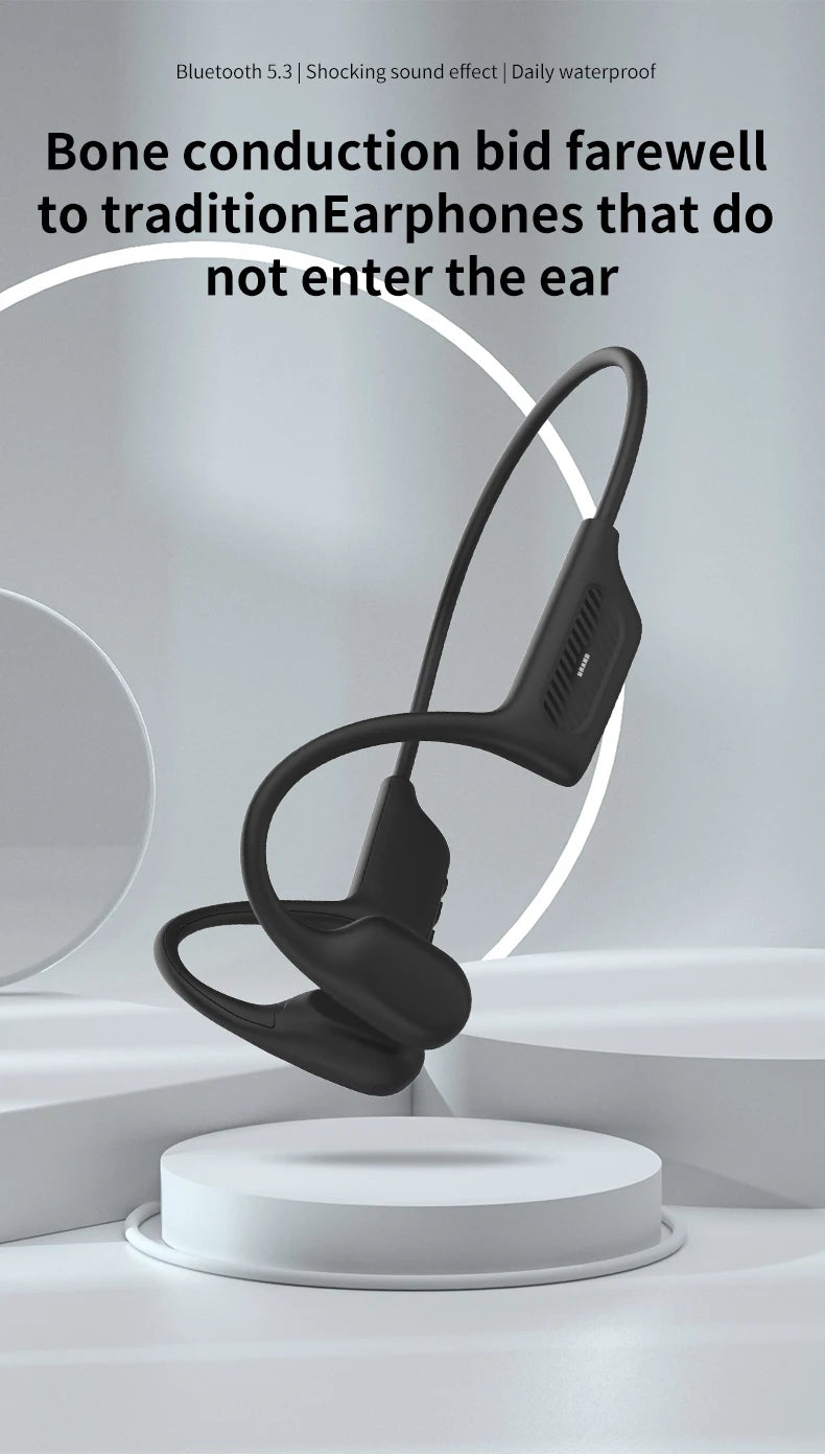 Canfon G06 Bone Conduction Bluetooth Headset 140mAh Running Sports Headset Hanging Ear Ultra Wireless Bluetooth Headset,A
