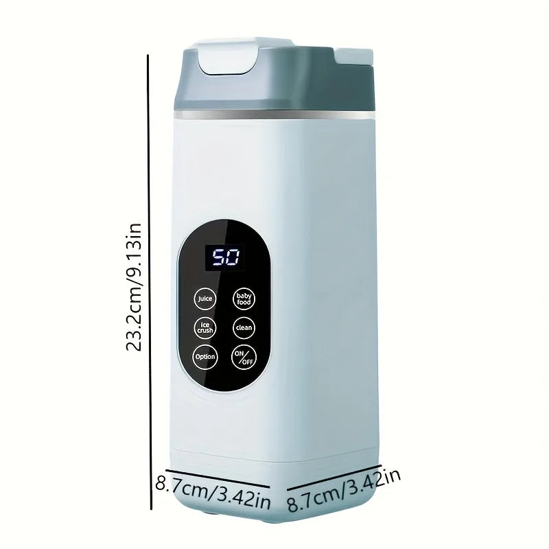 Multifunctional Portable Wireless Blender USB Charging with 4 Modes 12-Blade Ice Crush Blender Auto Clean Leak-Proof Lid Travel