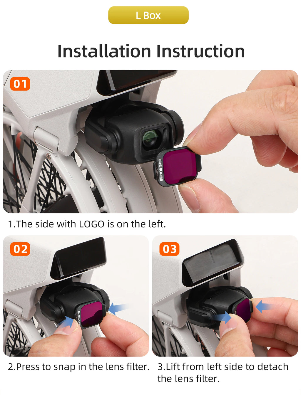 For DJI Lito X1 Lens Filters ND8/16/32/64 Filter FLIP HD Photography MCUV/CPL Kit Drone Optical Glass Camera Accessory
