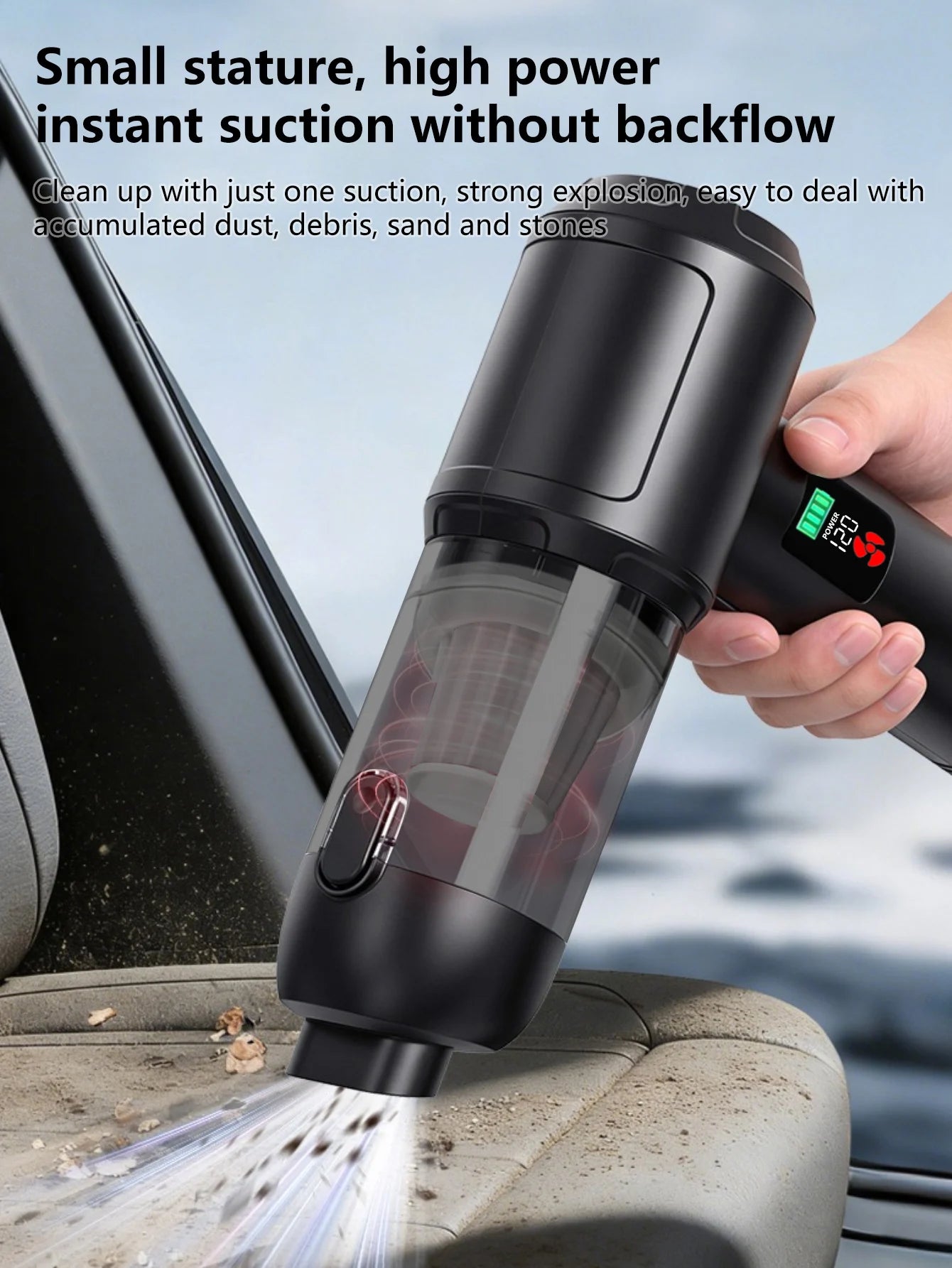 Portable Handheld Vacuum Cleaner ,High Power Mini Car Vacuum , Instant Suction Without Backflow ,Ideal for Car Interior & Home