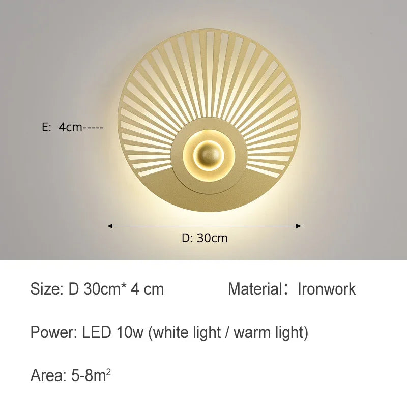 Modern Led Wall Light  Nordic Creative Color Living Room TV Home Decor Bedside Foyer Corridor Round Iron Wall Lamp