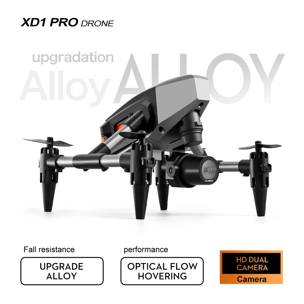 XD1 mini Drone Aluminium 8k Aerial Video Camera Optical Flow Fixed Height Quadcopter 360° Flip RC Dron for Kids Toys Boy