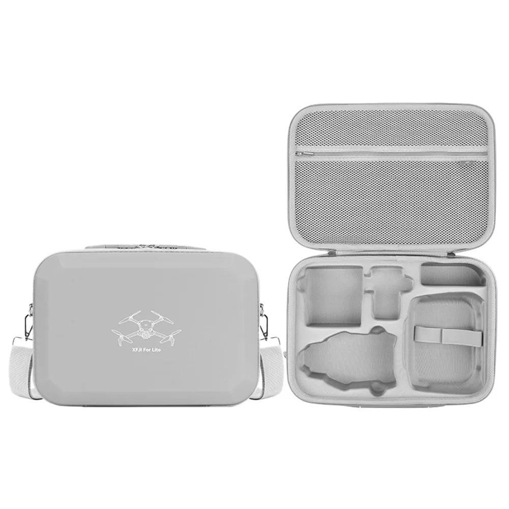 XFJI PU Leather Hard Shell Shoulder Storage Bag Case for DJI Lito X1/Lito 1 Portable Travel Handbag Drone Accessories