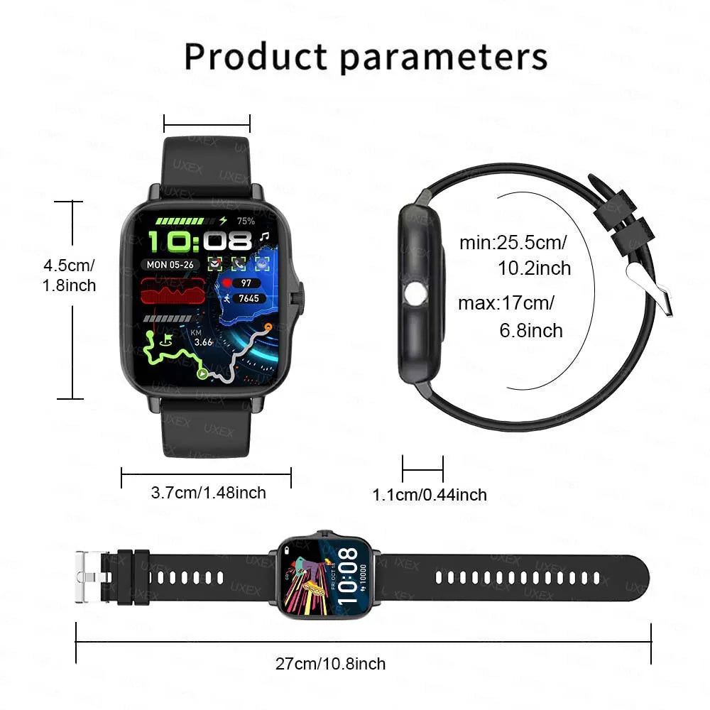 1.83'' Sports Smart Watch Fitness Clock Health Monitor Waterproof Smartwatch Wireless Call Watches For Men Women Android Ios New