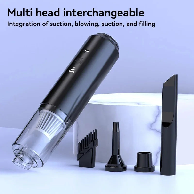 Mini Car Vacuum Cleaner Cleaning Powerful Suction Handheld Car Vacuum Cleaner Rechargeable for Car and Home Auto Vacuum Cleaner