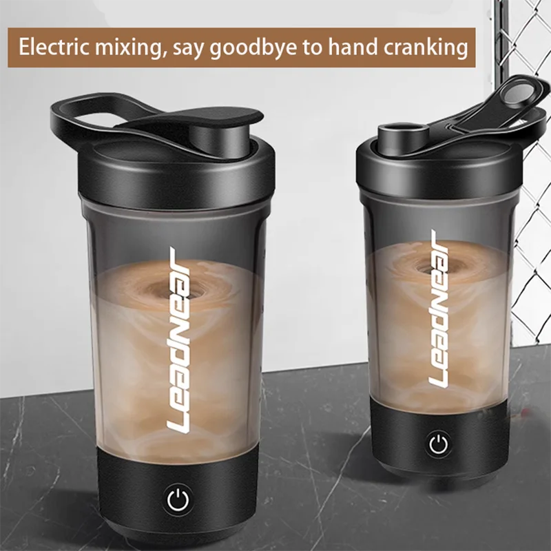 Self -stirring Protein Shaker Cup and Automatic Dietary Mixing Usb Shaker Portable Mixing Cup Fitness Shaker Cup for Men Women