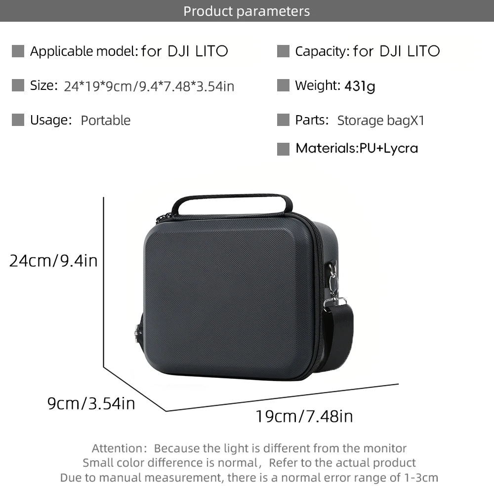 Portable Protective Storage Bag for DJI Lito X1 / Lito 1 Drone Carry Case for RC-N3 Remote Control & Battery Drone Accessories