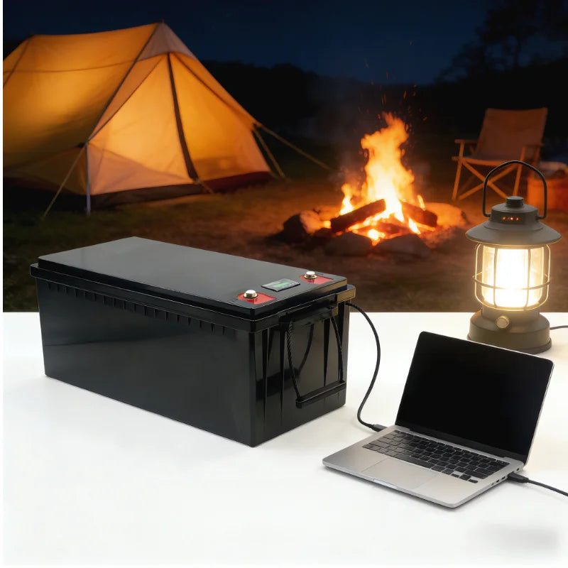 LiFePO4 Battery 12V 24V 48V 70Ah-400Ah | Deep Cycle Lithium Iron Phosphate Battery with Charger | Perfect for Solar Panel System