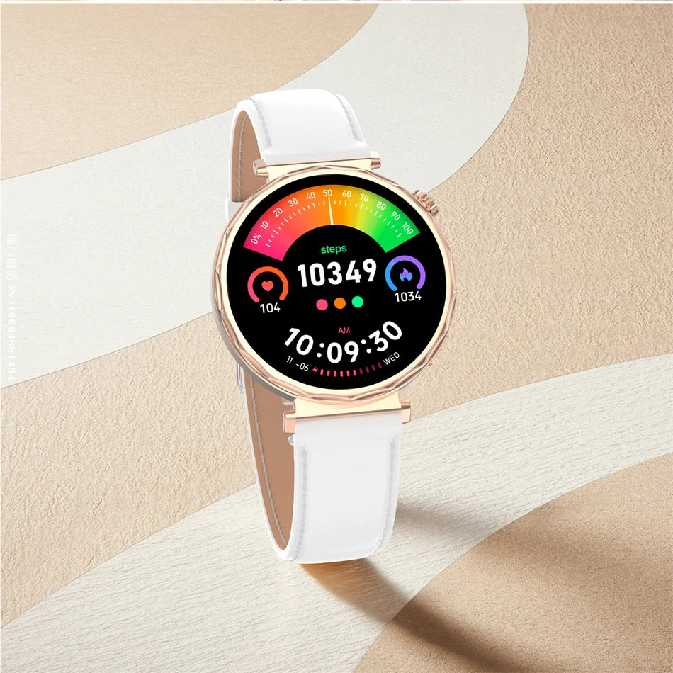 Bluetooth Call Smartwatches Ladies AMOLED HD Screen Heart Rate Monitor Bluetooth Call IP68 Waterproof Smart Watch 2025 New