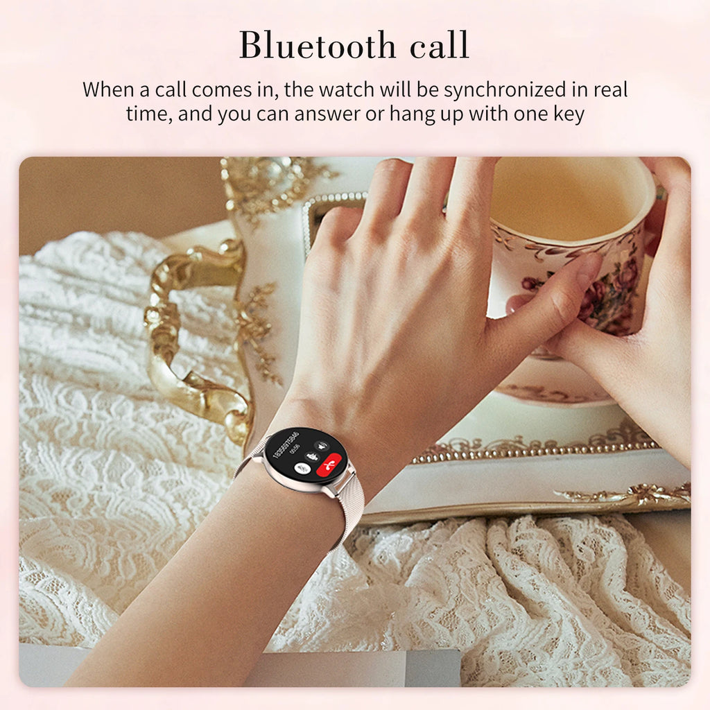 Women Smart Watch Blood Pressure Heart Rate Health Monitor Bluetooth Call Waterproof Ladies Fashion Smartwatch for Android IOS