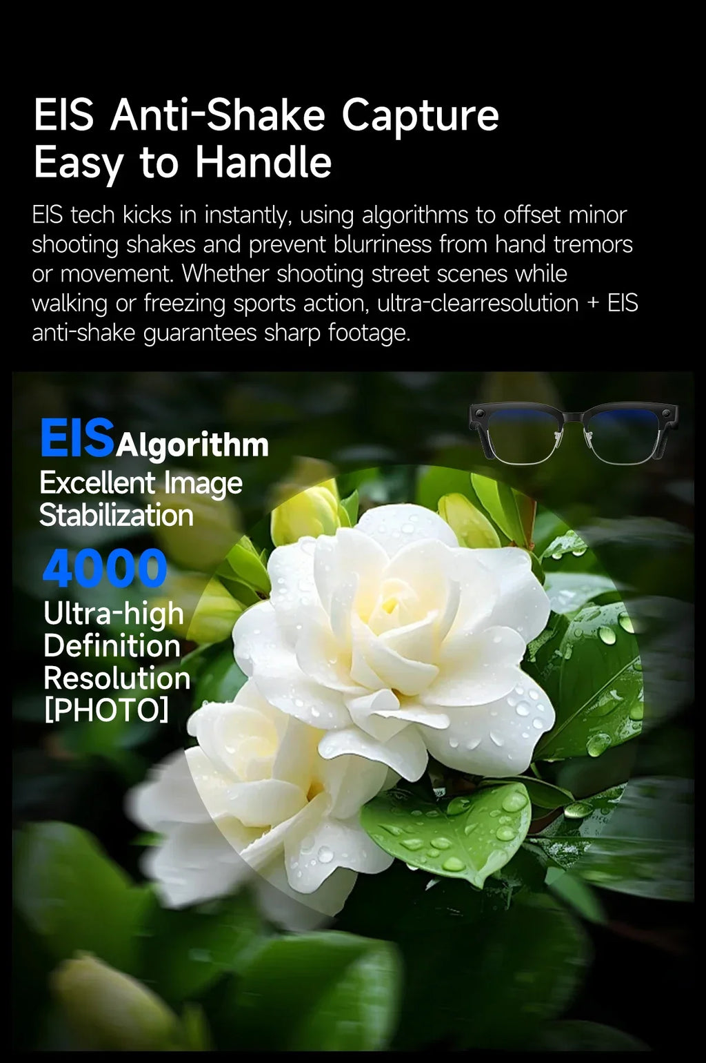 Smart Glasses 800W Camera 2026New Technologies Video Recording AI Photo Recognition Bluetooth Calls Voice Translation Sunglasses