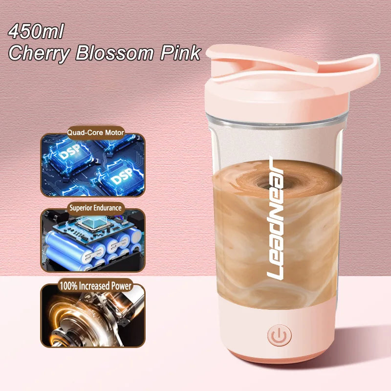 Electric Shaker Cup 450ml Self-Stirring Intelligent Shaker For Protein Shake Meal Replacement Portable Sport Mixing Cup